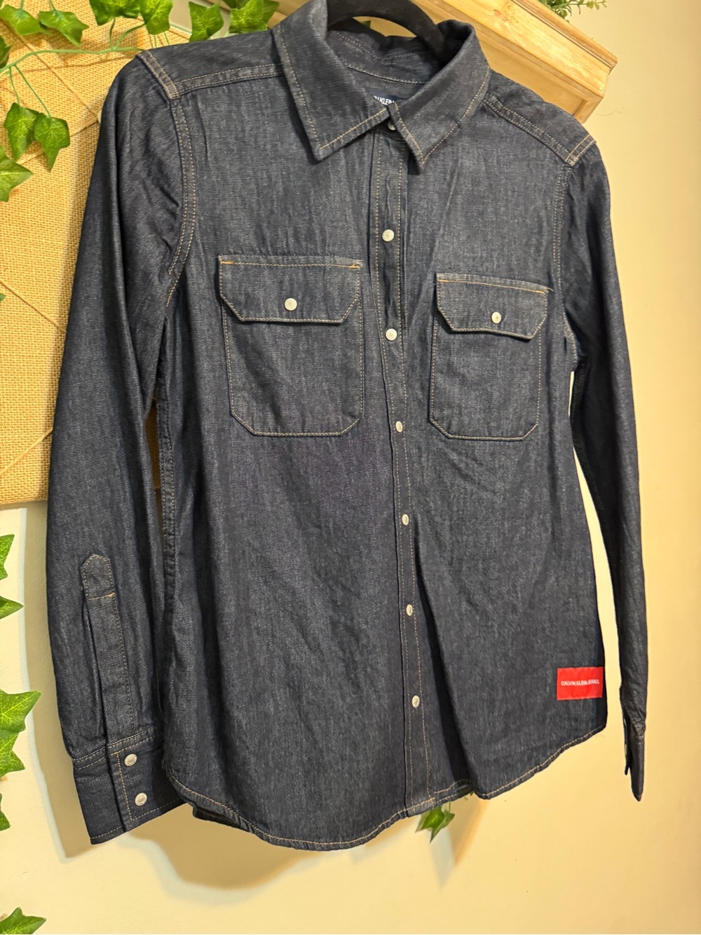 Calvin Klein Jeans Indigo Denim Button-Down Shirt
